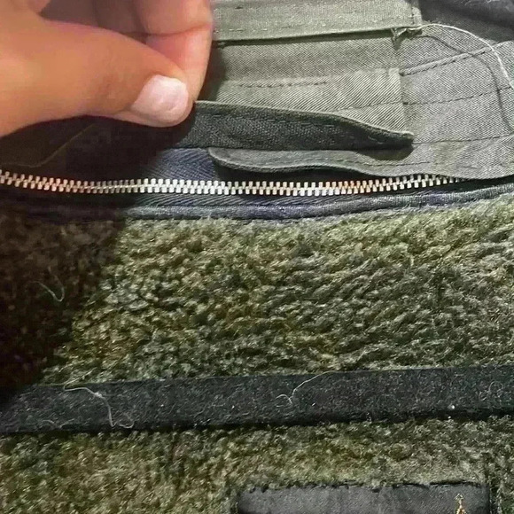 London Fog Men Sz 40 Long Trench Rain Coat Jacket Removable Lining Forest Green - Picture 7 of 9